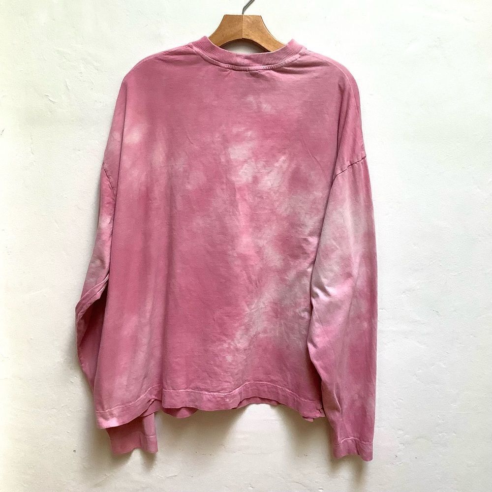 COLLUSION oversized long sleeve t-shirt with skate print in pink tie dye Medium - Picture 5 of 8